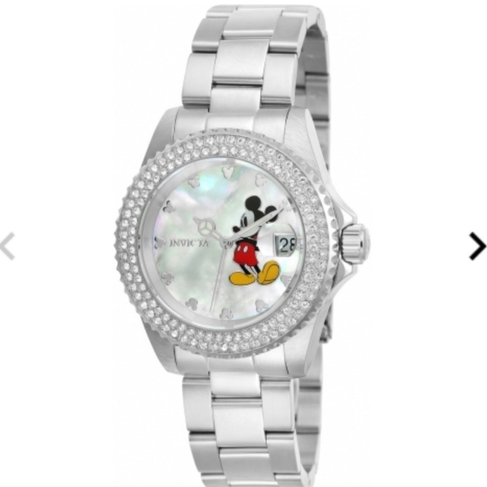 Mickey Mouse Invicta Watch Disney Limited Edition Silver Pave classic